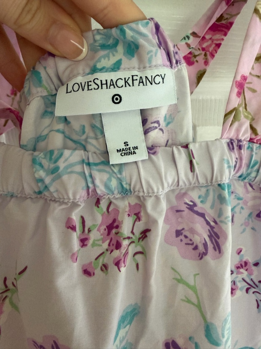LoveShackFancy x Target Pastel Floral Tiered Sundress in Pink, Yellow, Blue - Picture 4 of 8